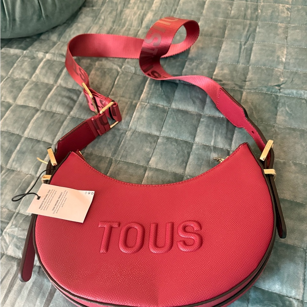 Tous Fuchsia Shoulder Bag with Logo